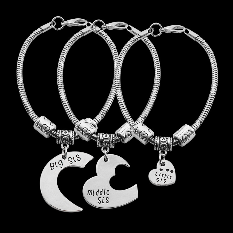 Amazon good Sister bracelet Little Middle Big Sister letter love stitching hand rope hand Amazon good Sister bracelet Little Middle Big Sister letter love stitching hand rope hand