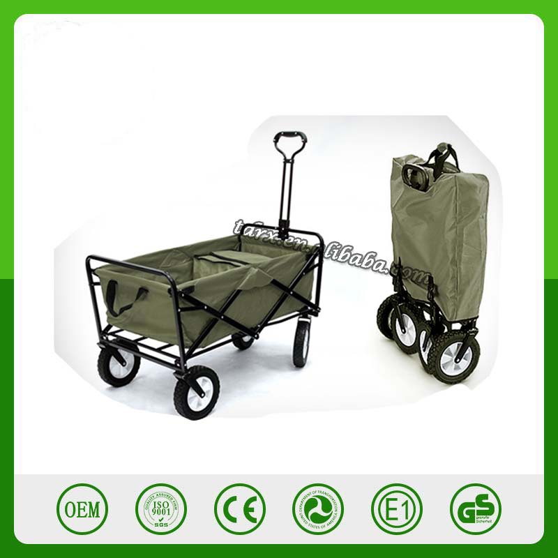 户外营地车拖车便携野餐大号小推车可折叠聚拢露营车摆摊 推车欧