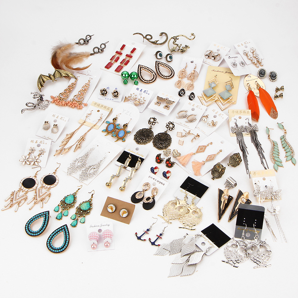 Special earrings low price clearance Korean version of ear jewelry stall wholesale Taobao wish AliExpress small gifts