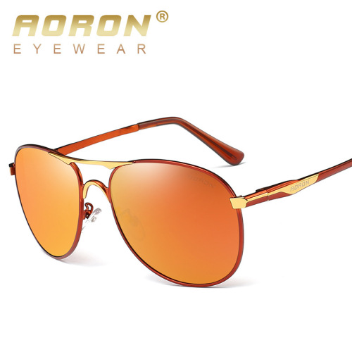 Cross-border new Aolong manufacturer men's polarized sunglasses color film polarized mirror sunglasses driving mirror 8722
