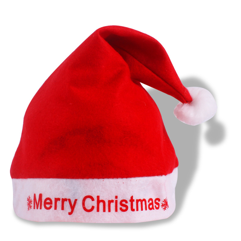 Sombrero de Navidad alta calidad, terciopelo dorado, adultos/niños