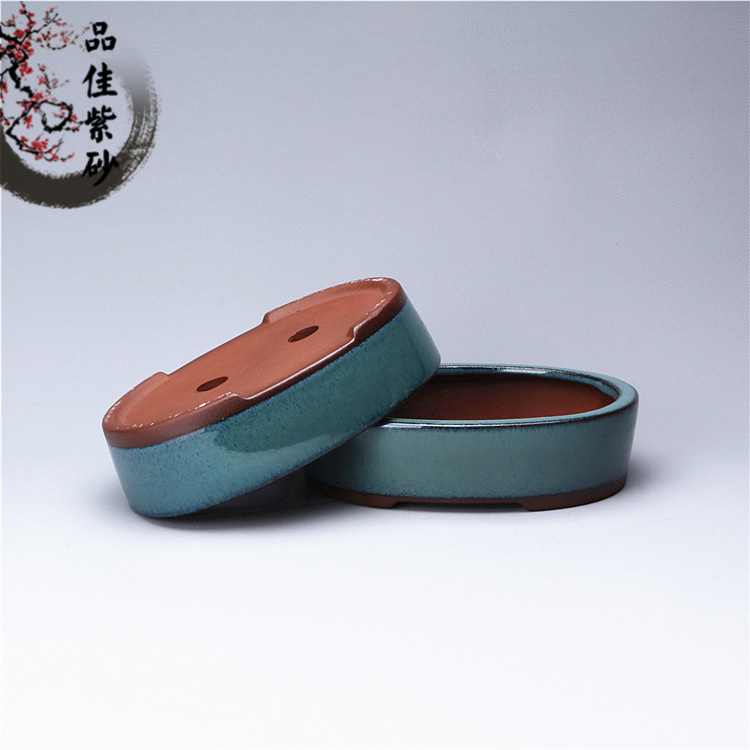 宜兴紫砂花盆釉水陶瓷多肉植物盆阳台地面办公室厂家批发透气陶盆