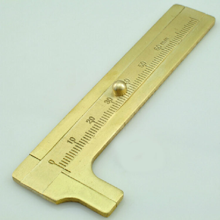 80mm纯铜迷你卡尺刻度精 测量翡翠玉石文玩珠宝核桃游标卡尺批发