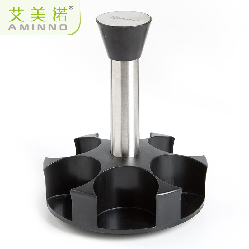 Botella de condimento de vidrio vertical botella de condimento de cocina creativa sazonador tarro 7 unidades traje fábrica al por mayor