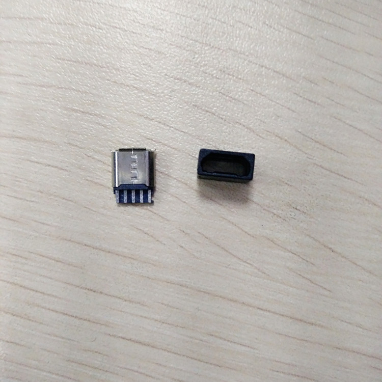 USBMICRO5P焊线式母头带护套 MK/迈克5P母座