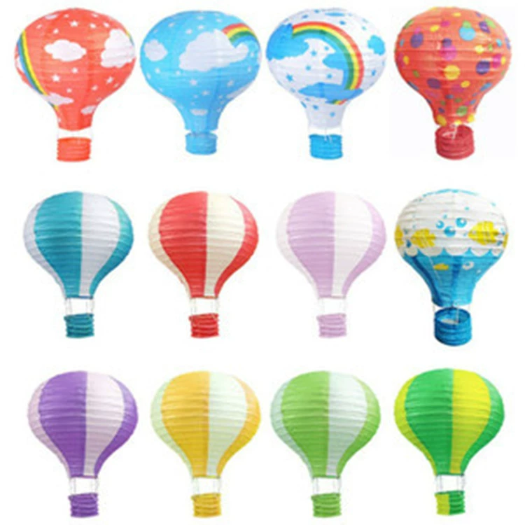 Balloon, flashlight, evening dress, folding paper