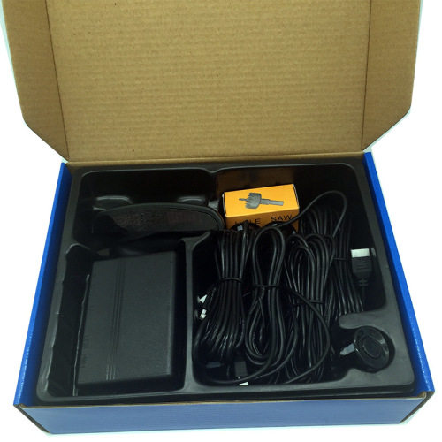 Carsite Car-mounted 12V Reverse Radar Beeper Small Crescent LED Display Precise Distance Radar 
