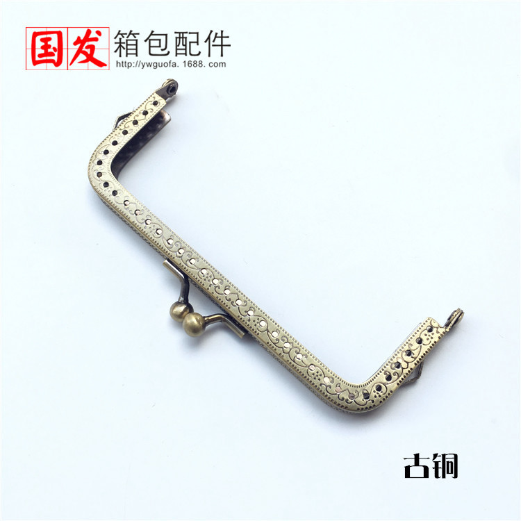 Máquina de flores cóncavas cuadradas de 12,5 CM, boca de cabeza, bronce dorado, plata, estilo clásico de bricolaje