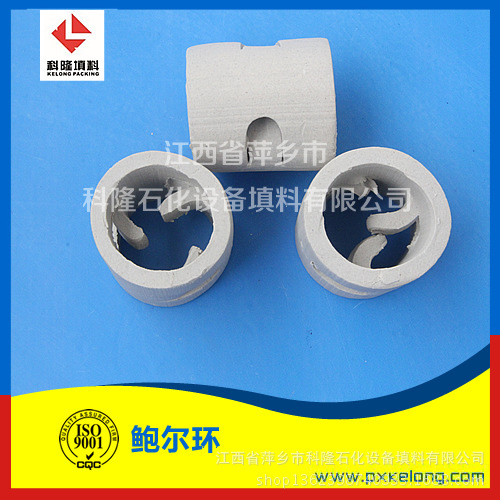 陶瓷鲍尔环填料干燥塔吸收塔耐热抗压裂25/38/50mm厂家 现货供应