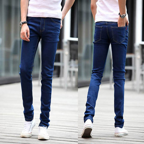 Men's Jeans, Korean Style, Slim Fit, Elastic, Small Footprint Pants, Autumn Black, Men's Pants, Trendy