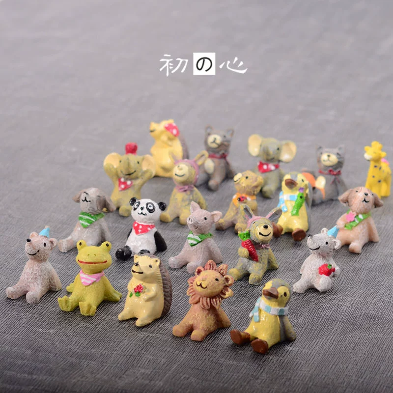 20 небольших размеров реквизит для микроландшафта мелкие животные из смолы аксессуары для мясного бассейна