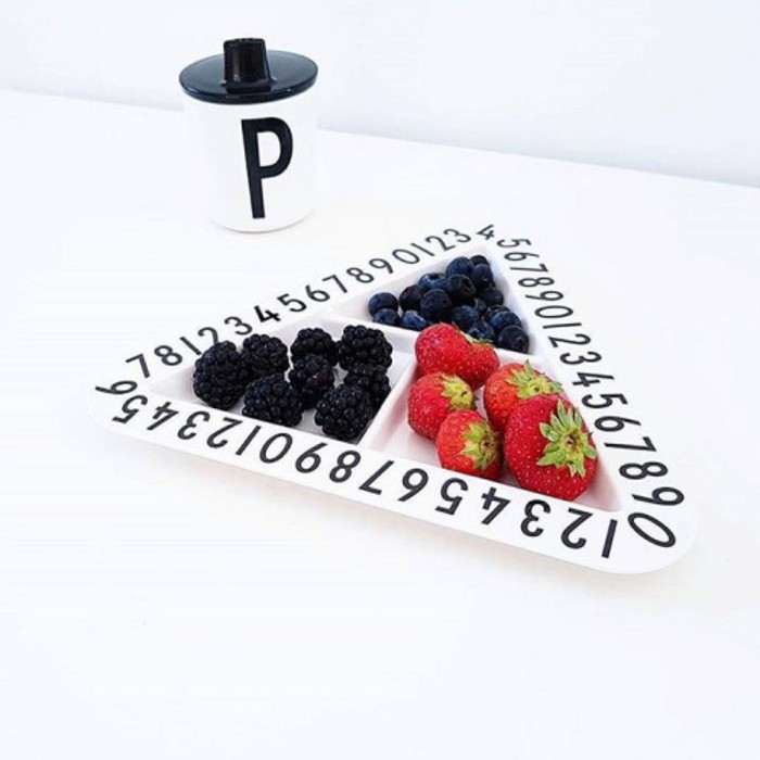 INS Nordic Children's Alphabet Deep Date Date Triangle Triangle Plate