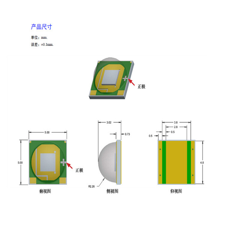 5050�մɵ��� ����5W�׹� ��ֱоƬ��װ�ֵ�Ͳר����ƬLED����