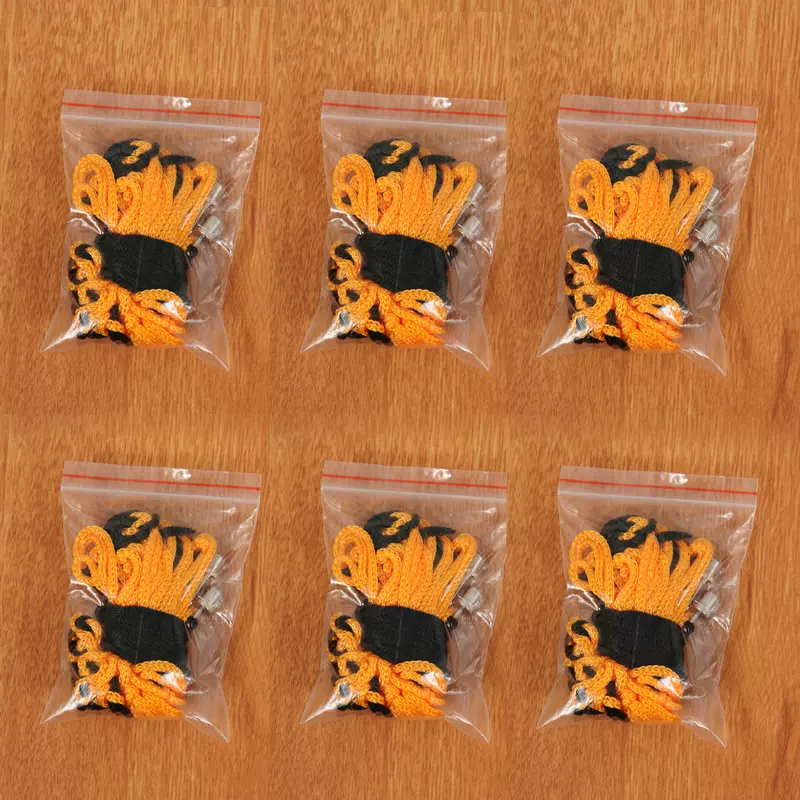 厂家批发便携式匹克球篮球足球网兜加粗锦纶材质黑黄配色套装排球