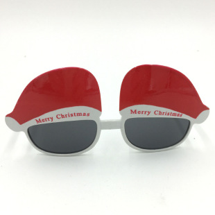 New factory direct supply Christmas Christmas hat masquerade party glasses English letters wholesale sunglasses