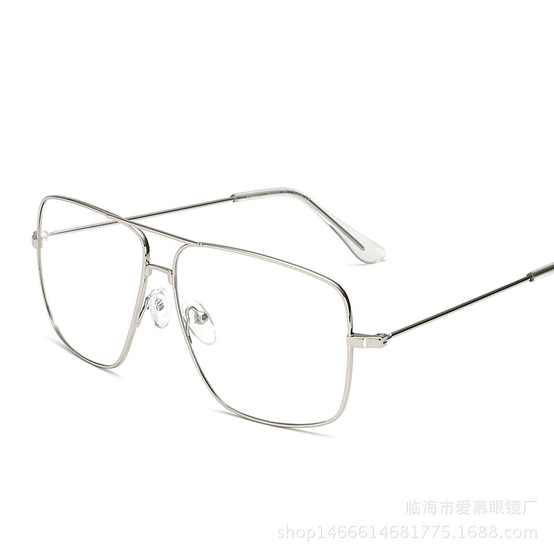 2025 Metal Lightweight Large Frame Simple and Elegant Retro Flat Mirror Street Photography 4956 Prince Ball Foot Silk Cross Mirror