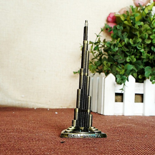 Dubai travel souvenir metal alloy Burj Khalifa Burj Khalifa building Burj Khalifa model metal craft