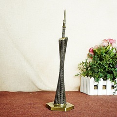 Model of Guangzhou IFC Tower by alloy, made by Yao Sha factory, new version, exquisite workmanship, Little Swan ornament, four styles of Guangzhou Tower available for choice