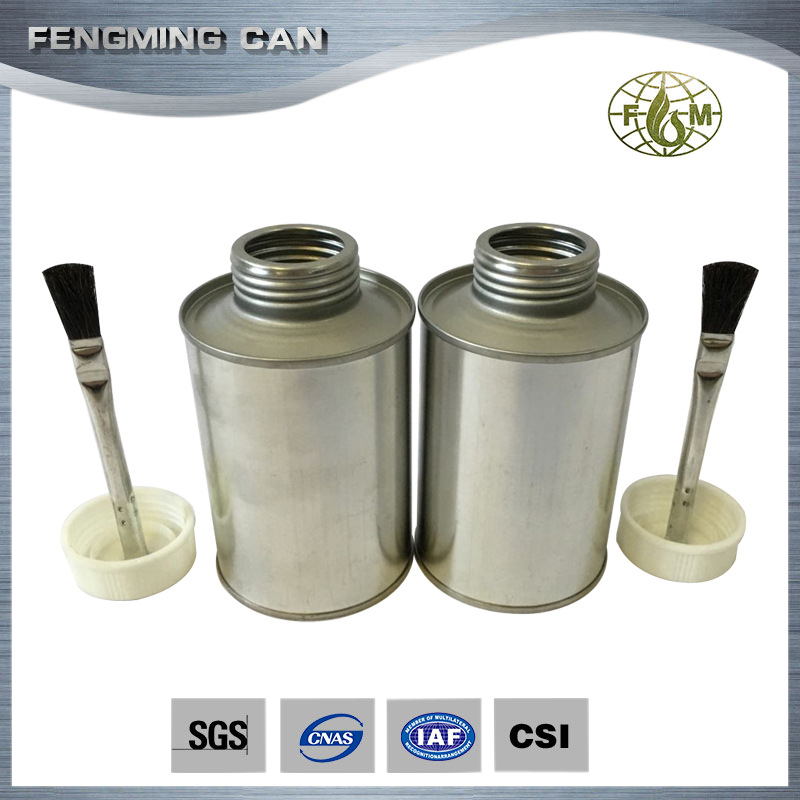 泰克PVC胶水螺纹铁罐 塑料毛刷盖马口铁密封罐子批发