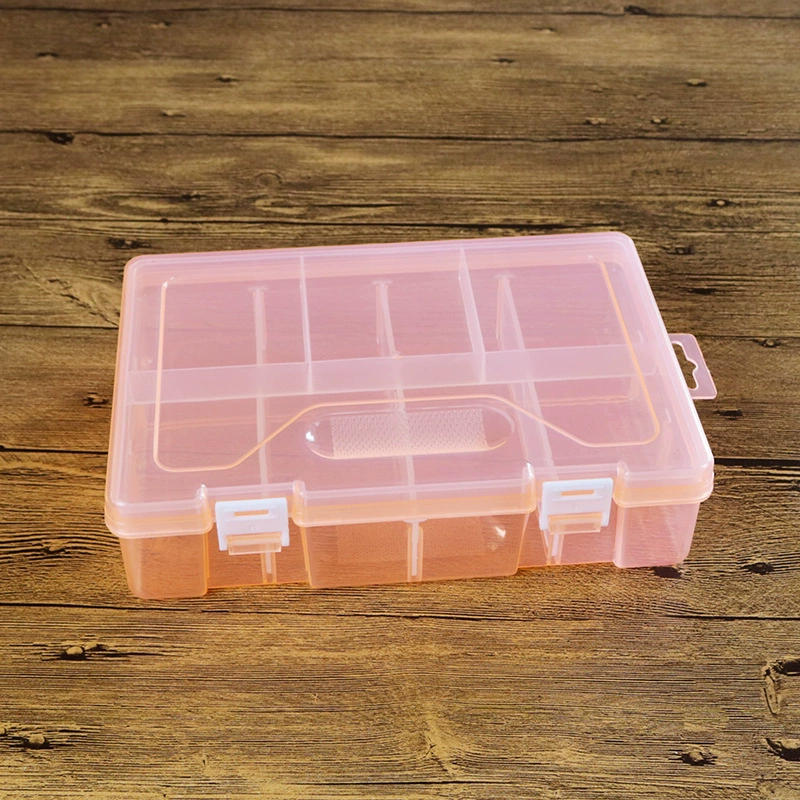 Detachable 8-Cell Storage Box with Interlocking Latches, 23x16x6 cm, 0.191 kg