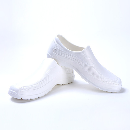 Wholesale EVA food hygiene boots, oil resistant, acid and alkali resistant, black white rain boots, short height rain boots, low-cut waterproof