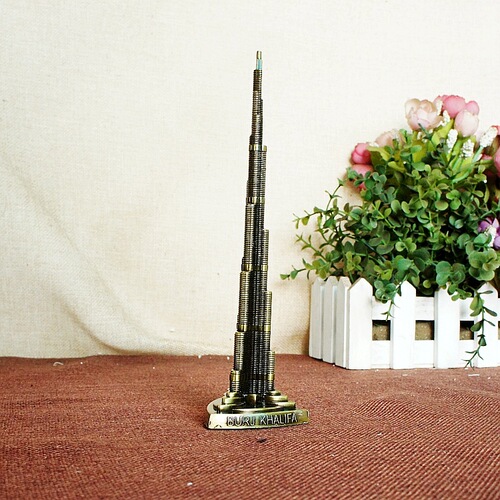 Dubai travel souvenir metal alloy Burj Khalifa Burj Khalifa building Burj Khalifa model metal craft