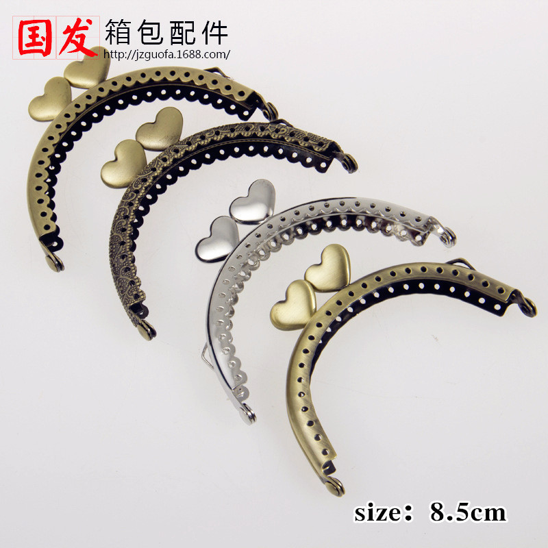 8,5 cm cabeza de corazón semicircular oro de bronce plata amor clásico oro de corazón