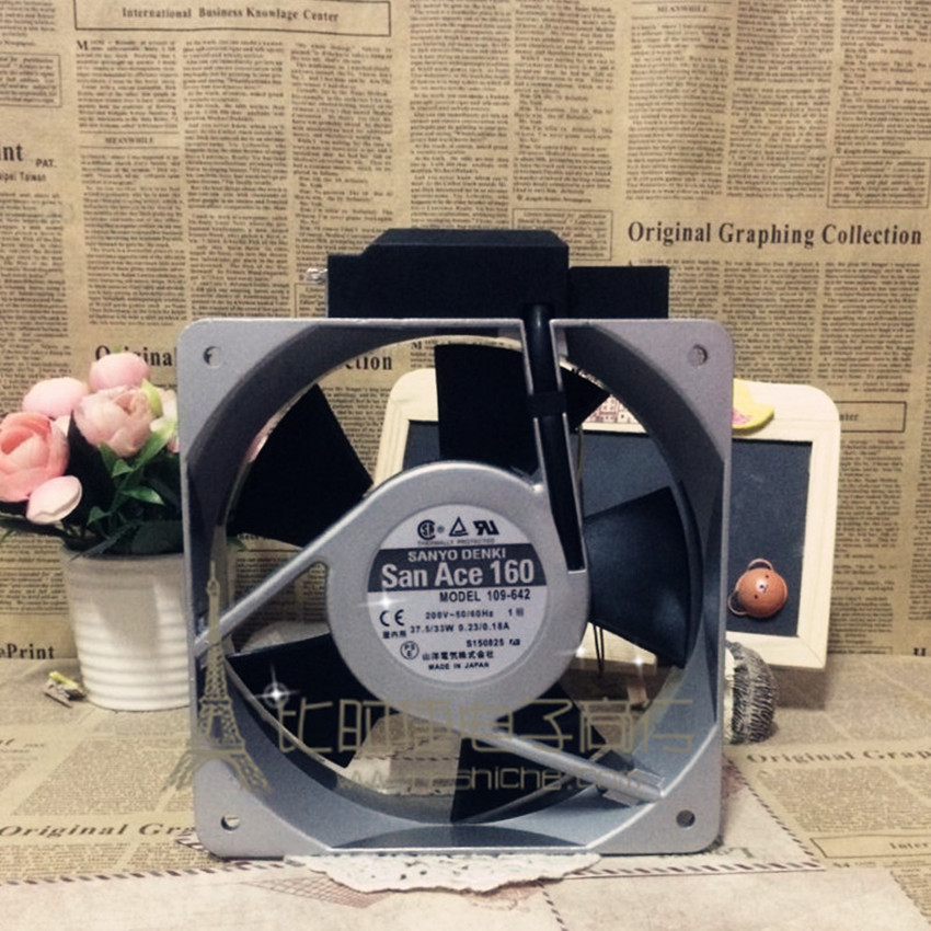 原装三洋SANYO 109-642 200V 37.5/33W 160*160*50MM 传感器风扇