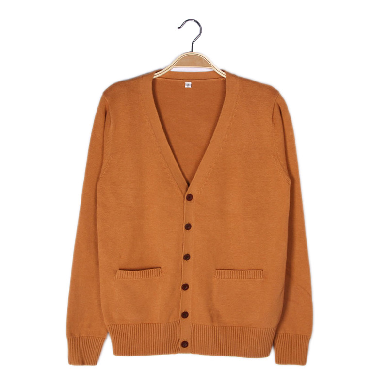 卓贝服飾編物工場卸売 日本風カレッジスタイルVネック制服セーター JK制服セーター 無地カーディガン