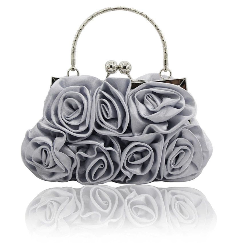 Shoulder Bag Bridal Rosette, 20×12×5 cm, Small Bridesmaid Purse