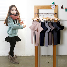 新款组合童装代销加绒童打底裤裙女童裤子冬季保暖百搭韩版