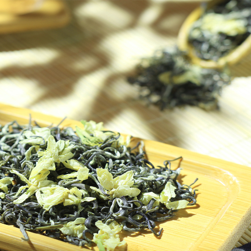 2026 New Tea from Sichuan Mengding Mountain, Bitan Grade Shu Mingrun Piaoxue Jasmine Tea, Loose Leaf Strong-Flavored Flower Tea Wholesale