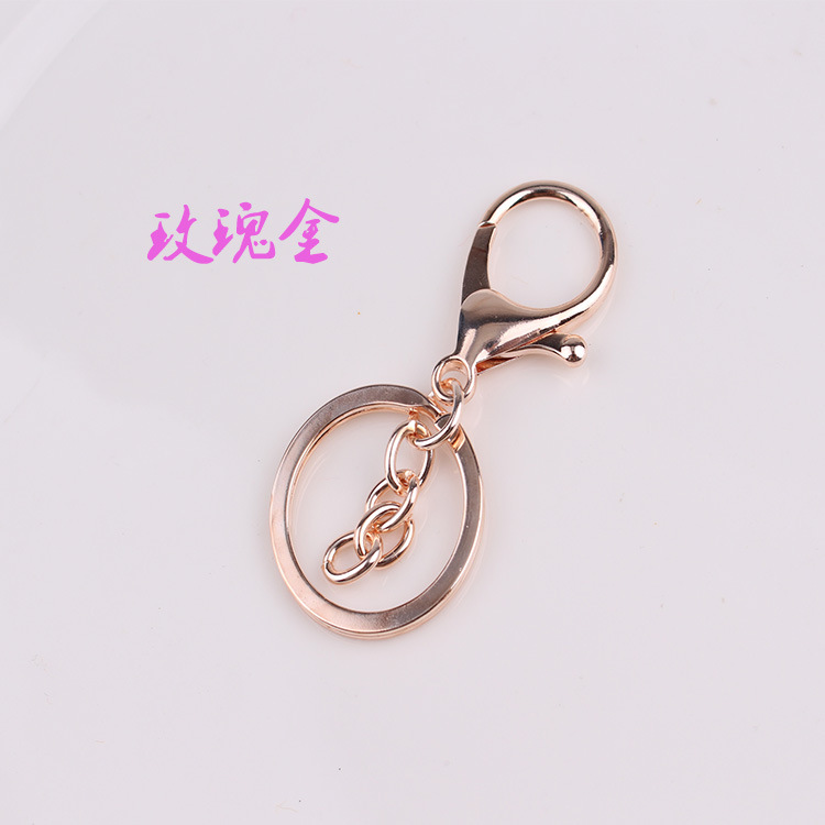 Directo de fábrica Nuevo llavero de metal DIY llavero de tres piezas de aleación de zinc broche de langosta accesorios de la joyería