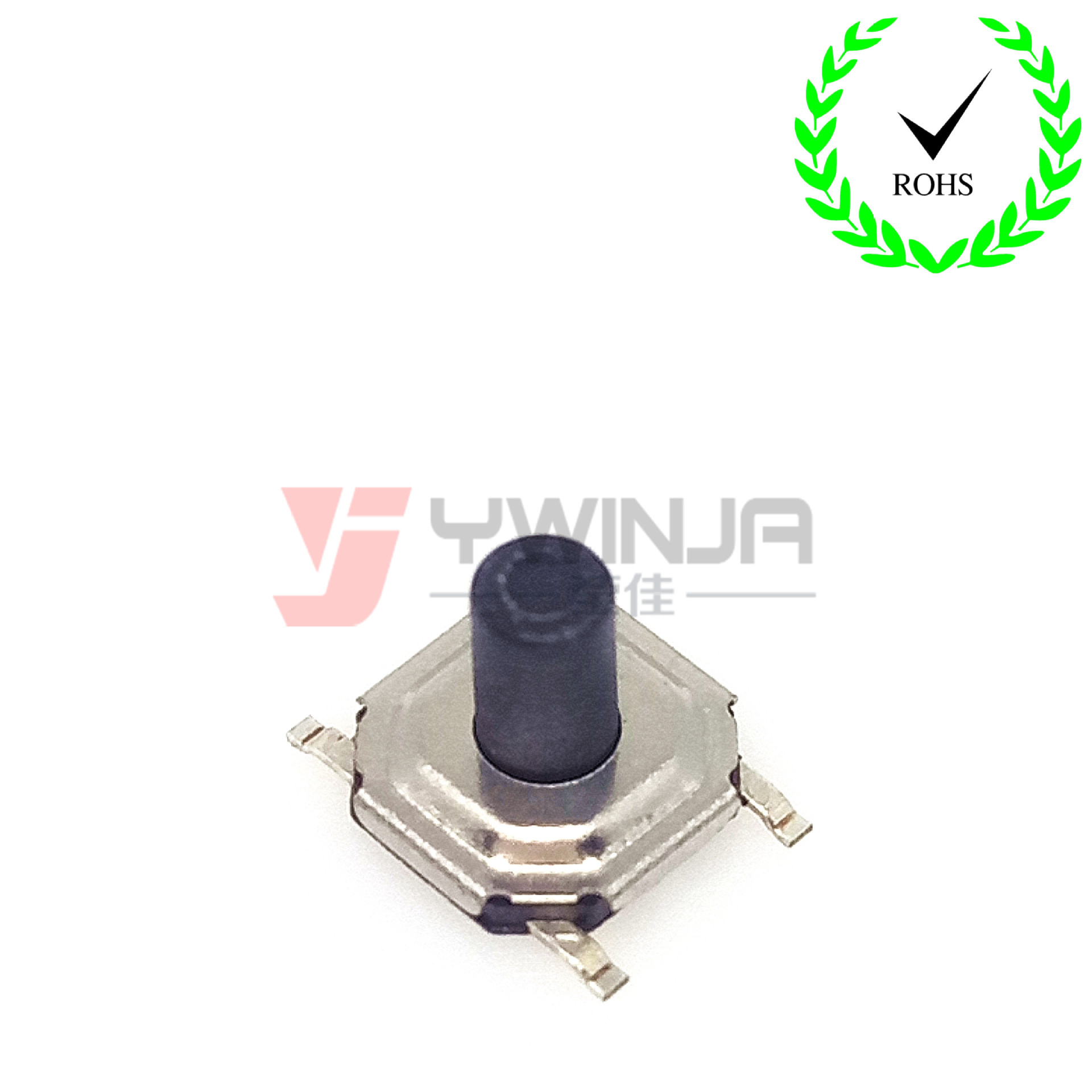 5.2*5.2*4.3胶头轻触开关4.5*4.5胶头轻触开关铜头做胶头高度订做