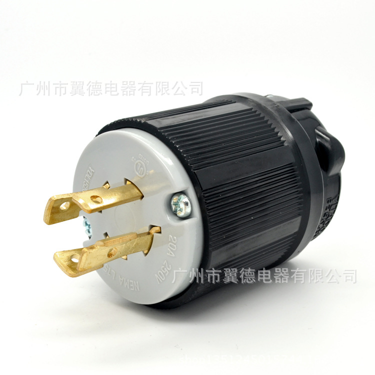 美国美式美规加拿大插头插座  四孔三相四线插头插座 NEMAL15-20P