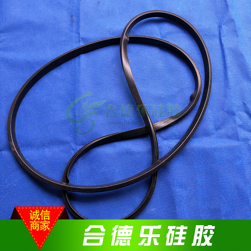 厂家供应硅胶对接密封圈 烧烤炉门黑色耐高温硅胶对接密封圈