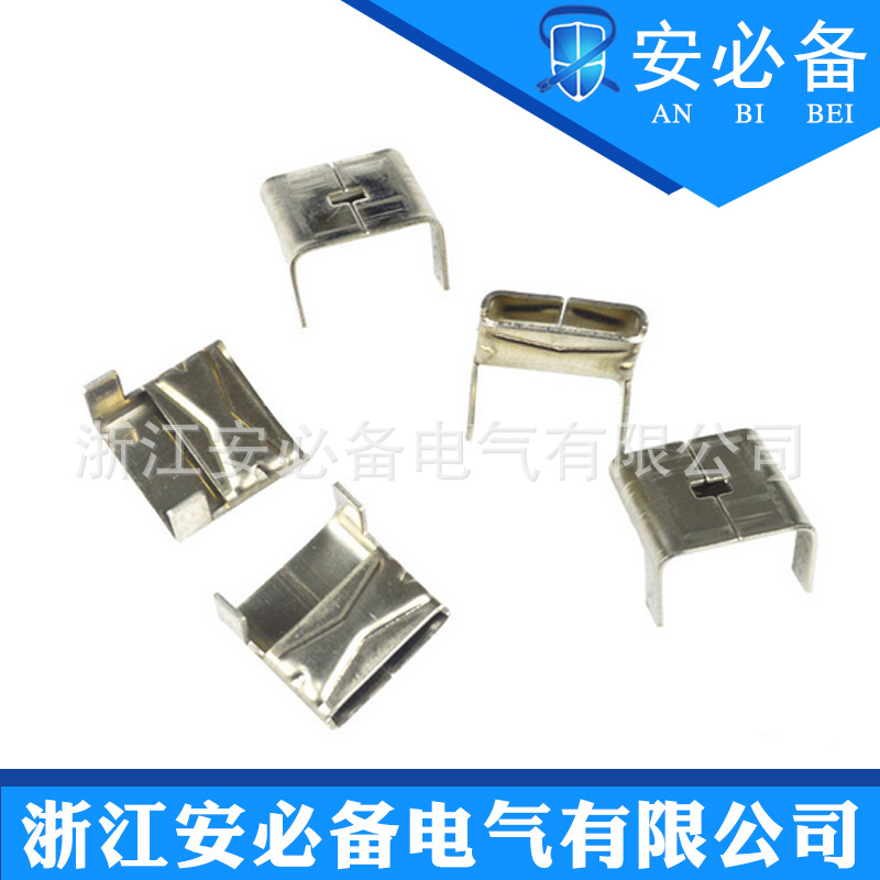 304L型不锈钢扎带扣6.4-25mm电箱电线杆扎带扣搭扣船舶用绑扎扣