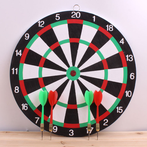 10-inch 12-inch 15-inch 17-inch wooden dart board for fitness and leisure with net and without net steel ring dart target cross-border hot sale