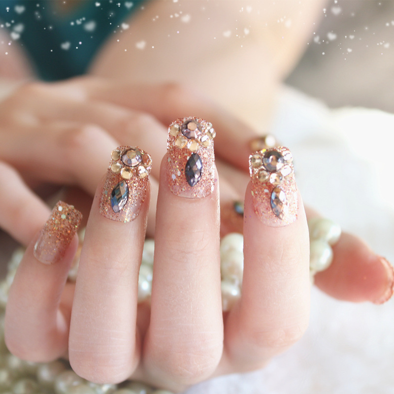 Estudio de uñas de novia parche de uñas falso uñas acabado desgaste extraíble manicura herramientas de uñas