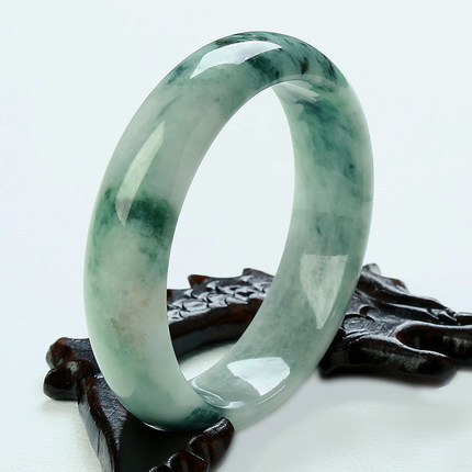 미얀마 옥 A등급 플로팅 플라워 옥 팔찌 소프트 여성 스타일 옥 팔찌 제조업체 도매 옥 인증서 포함