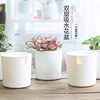 Ecoey Plastic Flower pot Produce wholesale Batch gardening Hydroponics water uptake Lazy man originality white Green plant