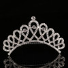 Metal children's hair accessory for princess, crown from pearl, wholesale