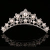 Metal children's hair accessory for princess, crown from pearl, wholesale