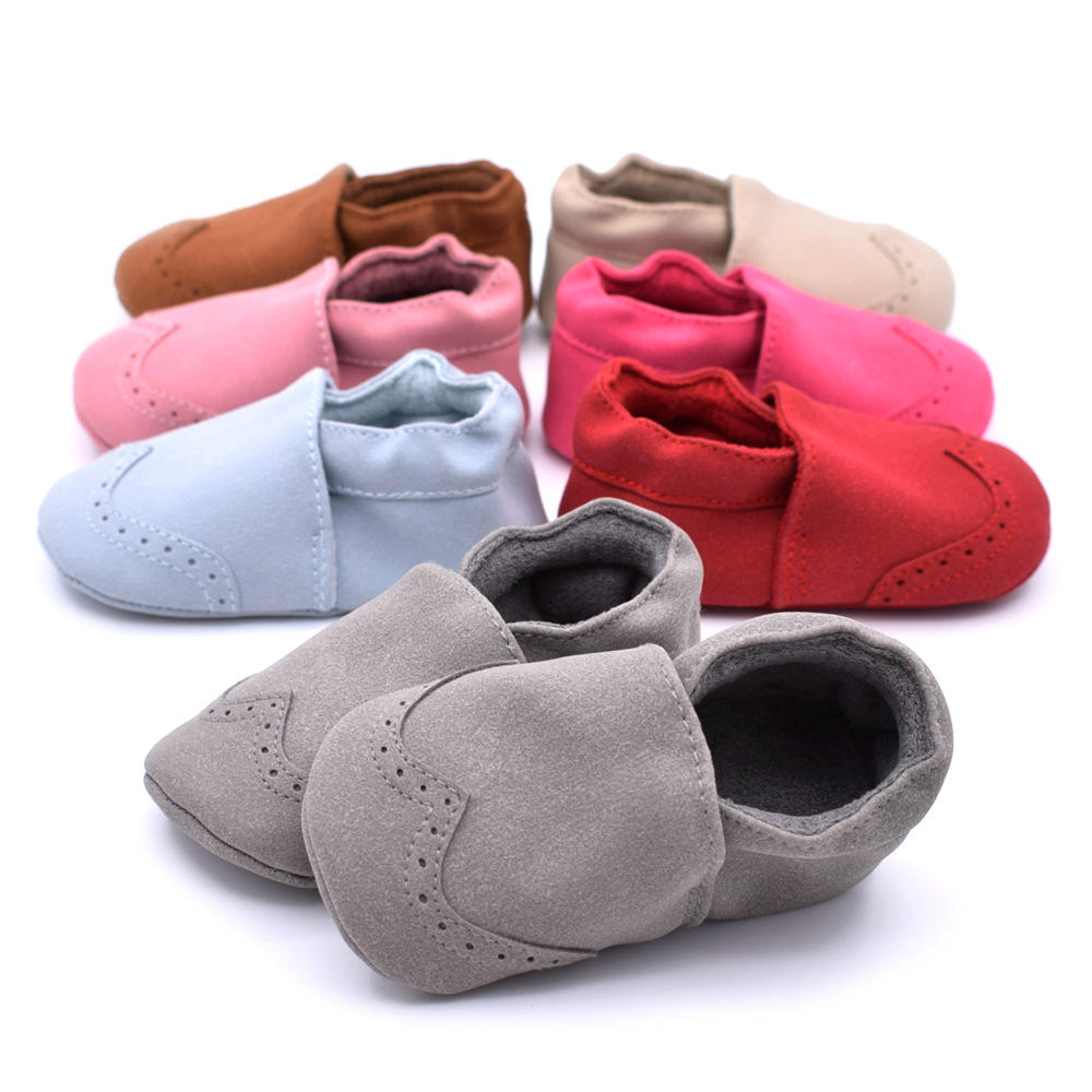 Babyshoes primavera y otoño nuevos zapatos de bebé de cuero mate 0-1 años de edad zapatos de niño de fondo suave 7 colores zapatos de bebé B605