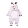 Striped elk cotton jacket