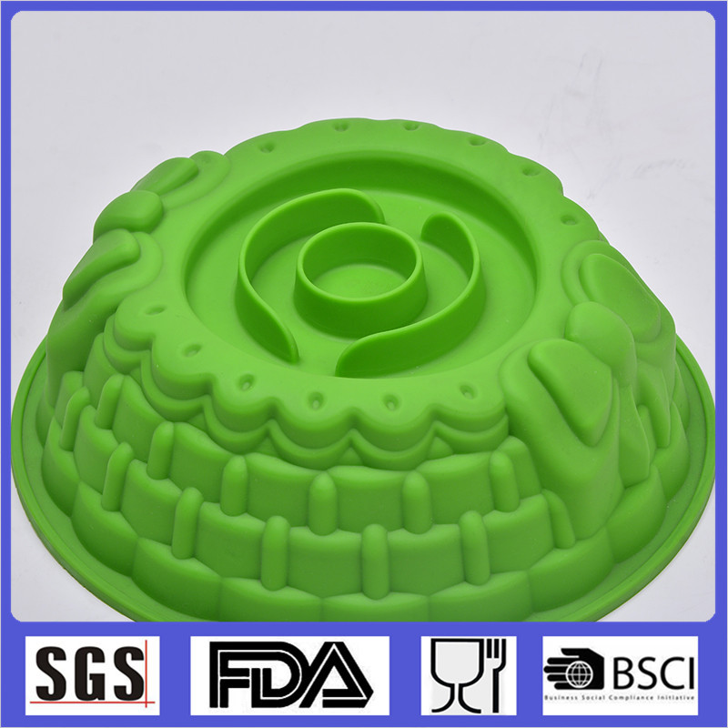 Cruz-frontera especial de grado alimenticio de silicona molde de la torta con la columna de bricolaje patrón mousse de pan herramienta para hornear