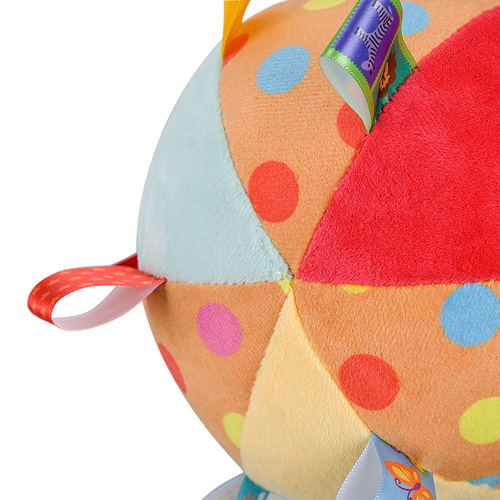 congerle label baby rattle ball baby cognitive plush soothing toy ball hand grab fabric ball