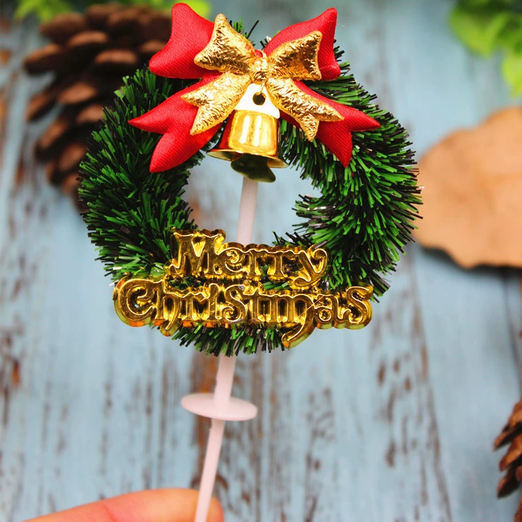 Christmas plug -in baking packaging and decoration 3D scenario cake insert tree root cake cupcake stereo