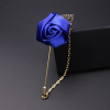 Golden suit, brooch lapel pin suitable for men and women, long chain