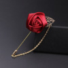 Golden suit, brooch lapel pin suitable for men and women, long chain